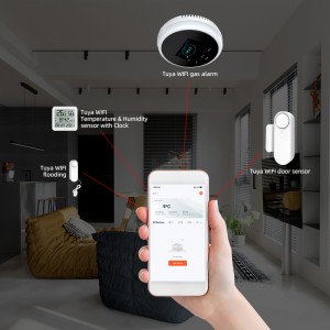 Temperature Gas Smoke Safety System Tuya Zigbee Indoor Anti Thief Smart Wireless Alarm Home Security System Kit