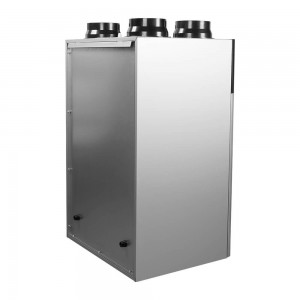 Compact HRV High Efficiency Top Port Vertical Heat Recovery Ventilator