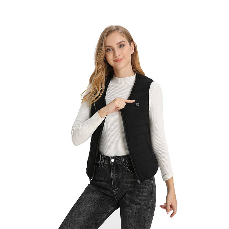 Warming Black Heated Vest With Battery For Women