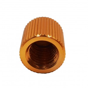 Chinese high quality precision customzed aluminum alloy anodized gold cnc turning part