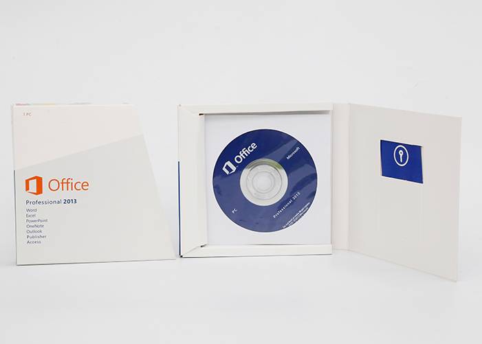 Microsoft Office 2013 Pro Plus DVD Cerdyn + Allweddol Activated Ar-lein