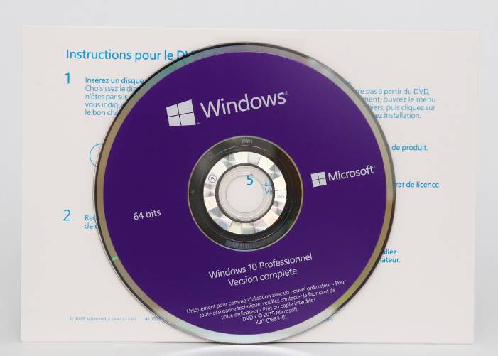 win 10 pro oem french dvd