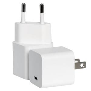 PD20W Charger USB-C Fast Charging Power Adapter USB C Fast Charger  PD Type C Charger Power Adapter Euro Plug  Charging Block