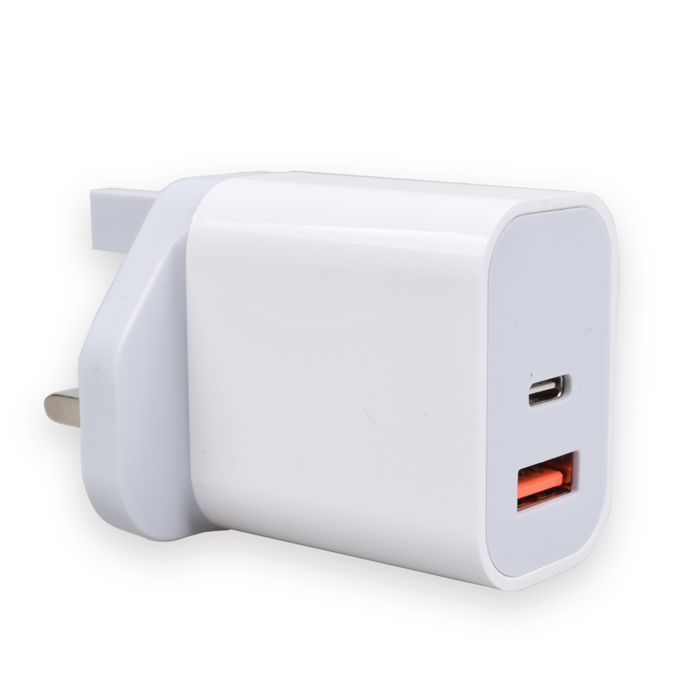 PD 20W UK USB C Charger USB Dual Port Type-C Fast Charging Mobile Charger For iphone 12 Featured Image