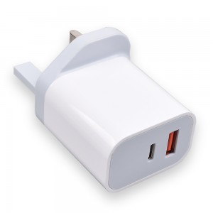 PD 20W UK USB C Charger USB Dual Port Type-C Fast Charging Mobile Charger For iphone 12