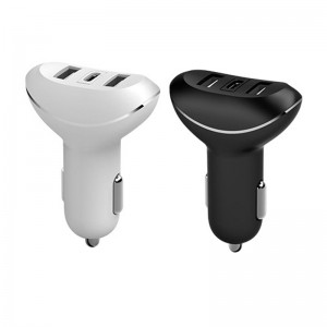 3 ສາກແບັດເຕີລີ້ USB Car Type Charger ລົດສາກແບັດເຕີຣີ Smart Car Charger fast charger Car charger mobile phone charger