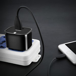USB Wall Charger Dual USB UK adapta ea maeto ea adaptara 2.4Amp smart charger quick charger AC adapter