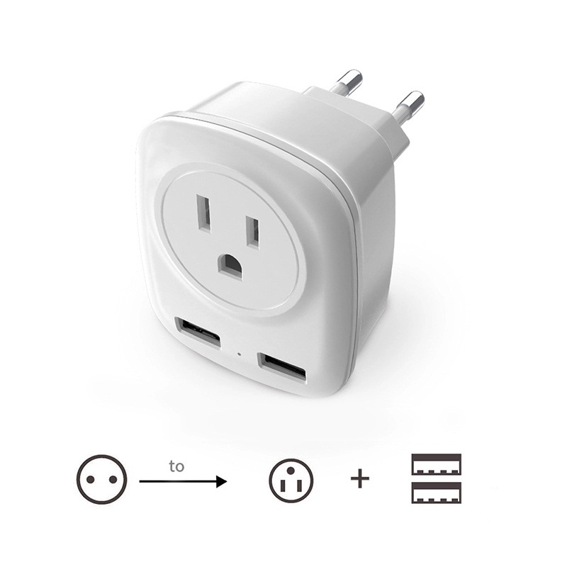 Good quality Pd 3.0 Car Lighter -
 EU TO US Adapter Fast Charger Charger Quick Charge 3.0 Adapter USB Wall Charger  Home AC Charger 3 in 1 travel adapter Mobile phone charger – APS