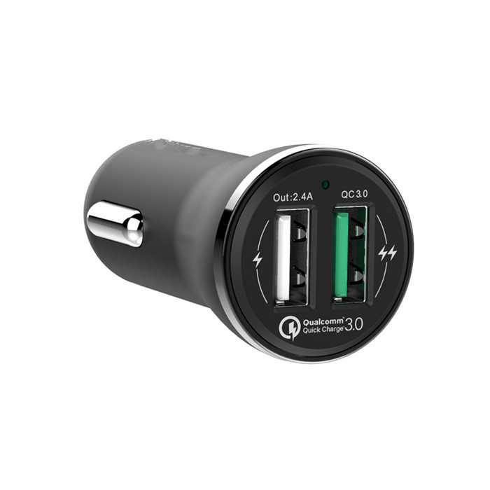 High Quality Ac To Dc Power Supply - Car lighter 5V 2.4A mobile phone car charger 2 Port USB car charger QC 3.0 Car charger white High speed CE approved for Iphone  – APS