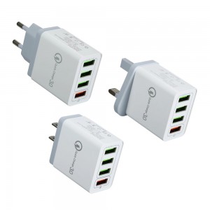 Wall Charger 4 Usb Charger Universal EU US UK Adapter Quick Charger3.0 travel adapter AC Charger
