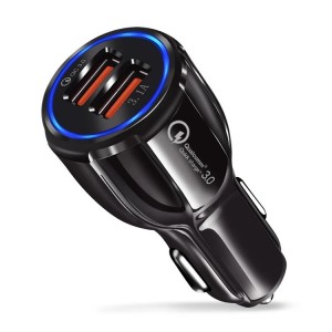 လျှင်မြန်မြန် charger3.0 Car Charger မိုဘိုင်းဖုန်း Car charger USB charger 30W အမြန်အားသွင်း dual-USB Car Adapter
