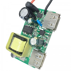 Ang PCBA Circuit Board alang sa Travel Adatper Dual USB charger Assembly alang sa Mobile Phone charger Socket UK Adapter