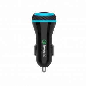 51W PD Car Charger  USB-C Power Delivery & QC 3.0 Dual Port  Fast Car Charger