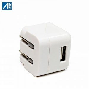 US Adatper USB Wall Charger nga adunay foldable US plug Power Adapter Cube Compatible Phone Samsung Moto, Kindle, LG Mobile phone charger