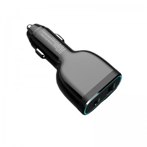 81W PD Car Charger High Power Dual Usb Quick Charging Qc 3.0 Adapter Universal Type C Car Charger With Led Light