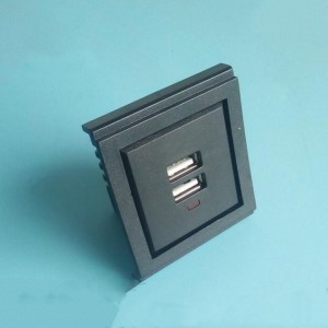 2 Outlet Power USB socket wall Mount USB Charging Power Station Multi functions wall socket  for desk and other furniturer