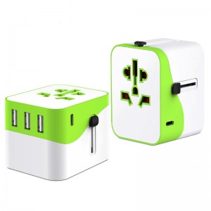 Universal Adapter  Mobile phone charger Wall Charger 4  USB Charger AC Adapter with  EU/US/UK/AUS plug  Travel Adapter