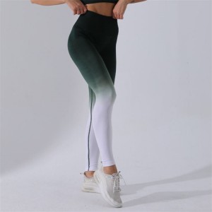Women Fitness Sportswear Gym Full Length Leggings Gradient Color Yoga Pants Customised Color Sizes