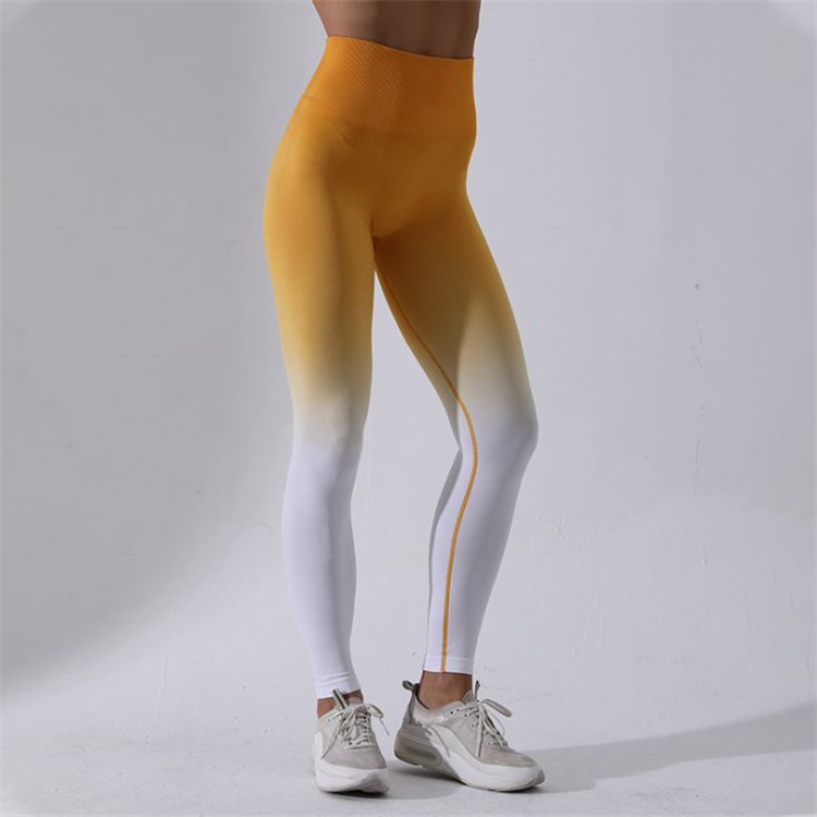 China Women Fitness Sportswear Gym Full Length Leggings Gradient