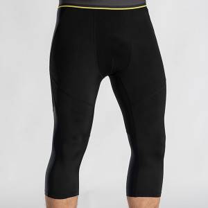 Supply OEM/ODM China Seamless Pure Color Bevel Compression Yoga/Gym/Active/Jogging Sports Cropped Tights