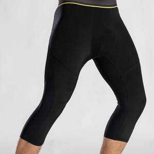 Suministro OEM/ODM China sin costuras Pure Color Bevel Compression Yoga/Gym/Active/Jogging Sports Cropped Tights