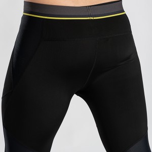 Oanbod OEM / ODM China Seamless Pure Color Bevel Compression Yoga / Gym / Aktyf / Jogging Sports Cropped Tights