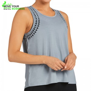 Women running tank top sports clothing yoga gym wear with cutomised logo sizes