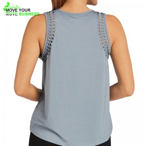 Women running tank top sports clothing yoga gym wear with cutomised logo sizes
