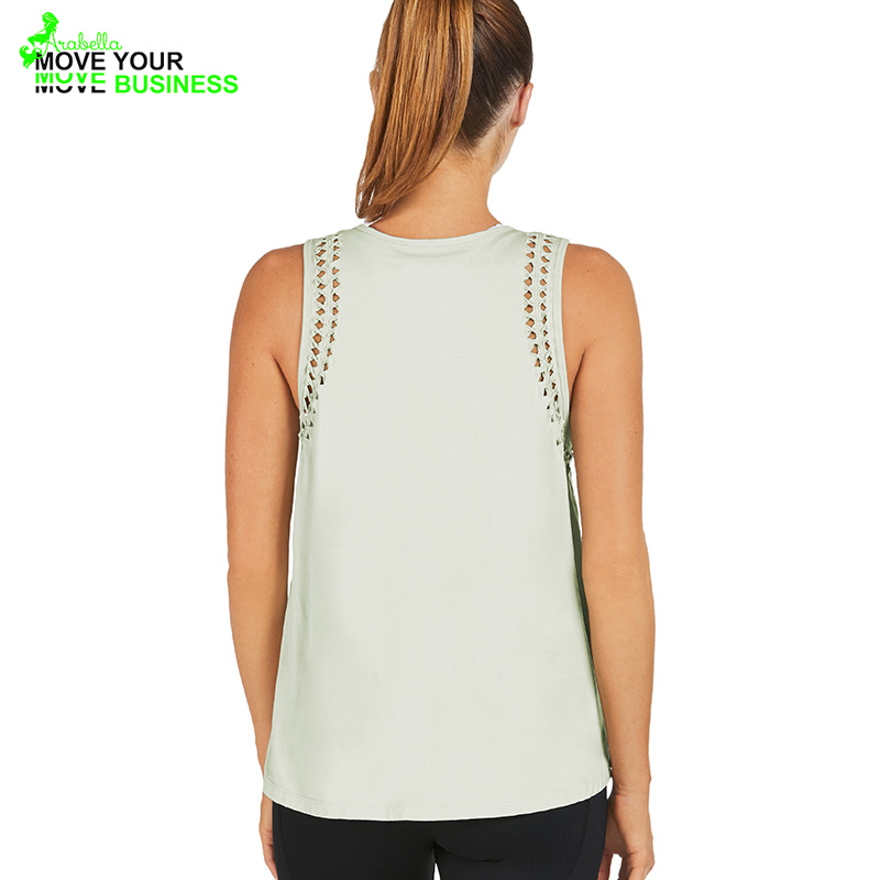 China Woman Lightweight Relax Fit Quick Drying Soft Anti-stink Jogging Tank  Top factory and manufacturers