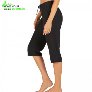 Ritenga Moko Essential Knee-length Wide Wae Pants with Drawstrings for Women