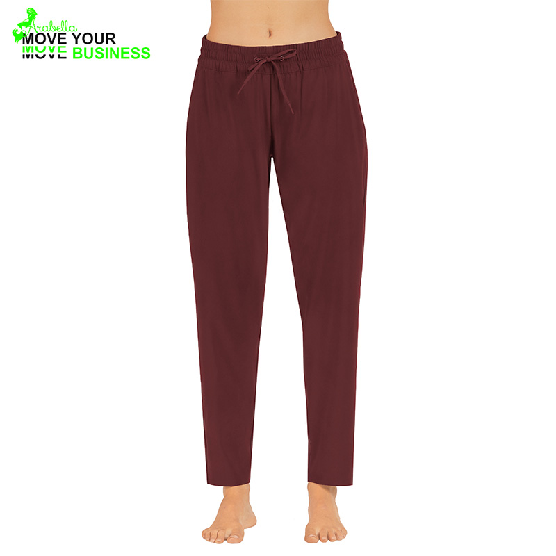 China Female Recycled Cotton-blend Fitness Sports French Terry Sweatpants  with Pockets factory and manufacturers