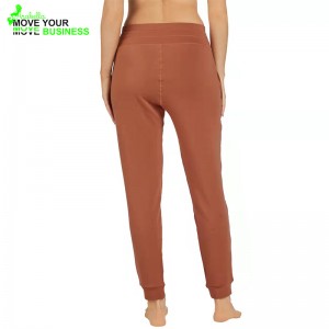 Pantalon de survêtement en coton et polyester respirant et confortable pour femmes Streetstyle