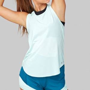 Kvinner som løper tank top sportsklær yoga treningsklær med tilskårne logostørrelser