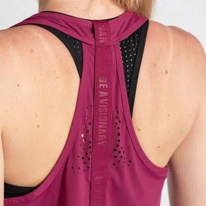 Women Round Neck Efforless Casual Relax Fit Racerback Training Tank Top