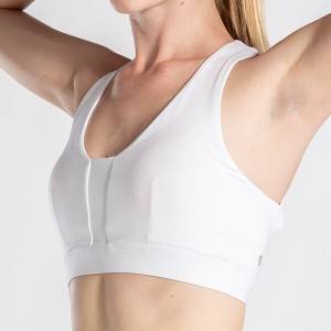 8 Vjet Eksportues Kina Bluza sportive me porosi të bardha Rroba stërvitore Rrobat e përparme zinxhir Seksi për femra të bardha sportive joga