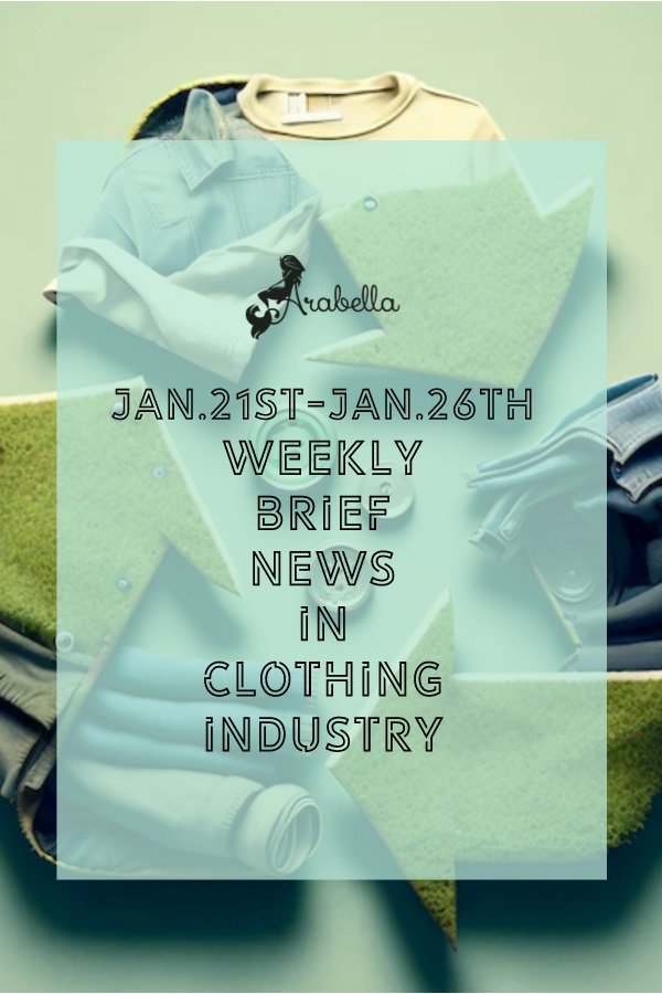Recyklace a udržitelnost vede v roce 2024!Arabella's Weekly Krátké zprávy Během Jan.21st-Jan.26th