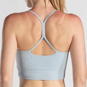 Áo ngực tập thể dục cho nữ có dây đeo Pilates có in logo tùy chỉnh