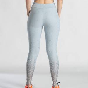 Osunwon Obinrin y2k Sports Leggings Yoga Pants Pẹlu Foil Printing Custom Logo