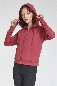 Manufacturer Women Outdoor Sports Hoody Coat Running Wear with Zip