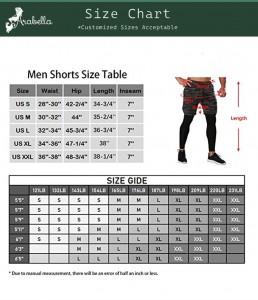 Pantalons curts de compressió d'entrenament casual 2 en 1 de gimnàs per a homes