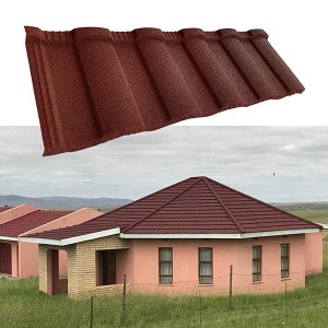 New Zealand Corrugated Galvanized stone tiles roofing sheet for Hotel