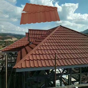 0.40mm Brick UV Resistant stone coated roofing sheet For House Roof Cover
