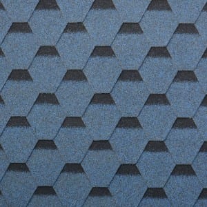 Mozaikové asfaltové šindele modré