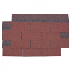 20 years warranty Asian Red 3 Tab Shingles for Wood House
