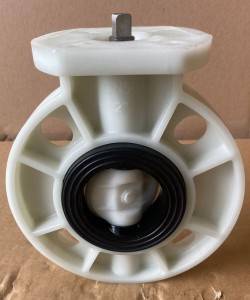 factory since 2009 handle or gearbox wafer PP polypropylene butterfly valve