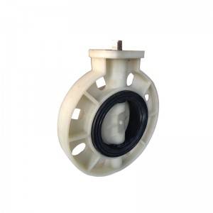 PP butterfly valve Square head bare shaft EPDM seat