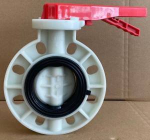 since 2009 factory big sale soft rubber seal pp polypropylene butterfly valve handle manual gear operated