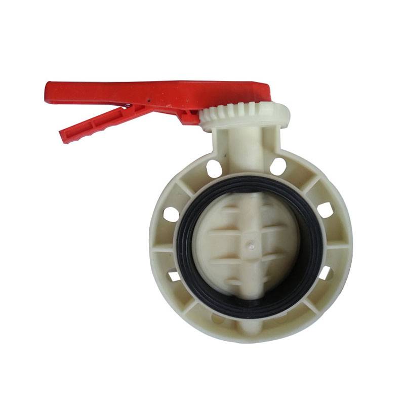 Top Suppliers Black Soft Pvc Pipe Fittings - FRPP butterfly valve Handle operated – DA YU PLASTIC