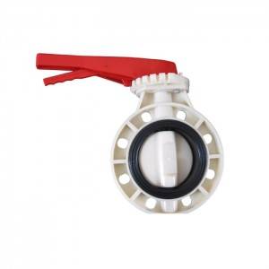 Best-Selling China Dn200-8inch-EPDM-Rubber Seat Double-Flanged 24V/DC Electric Rotary Actuator PVC/Plastic Butterfly Valve
