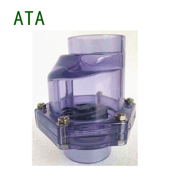 Free sample 50mm PVC clear transparent back water valve check valve non return valve Featured Image